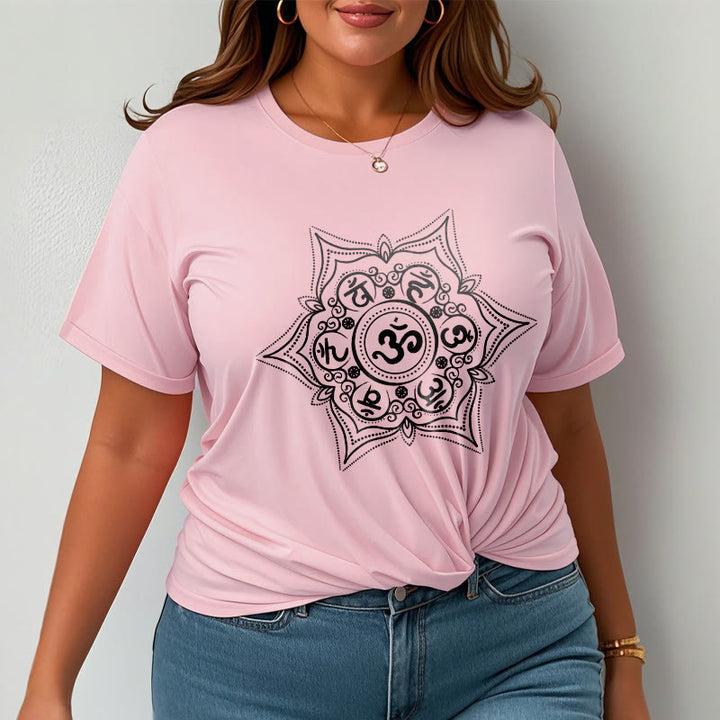 Camiseta con diseño de mandala de Buddha Stones Om Mani Padme Hum - image 13