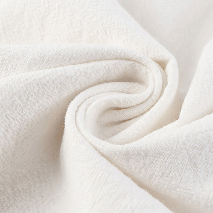 Conjunto casual de 2 piezas Buddha Stones, camisa de color liso con medio botón y pantalón con cordón ajustable, ropa de meditación de algodón para hombre con bolsillos. - image 7