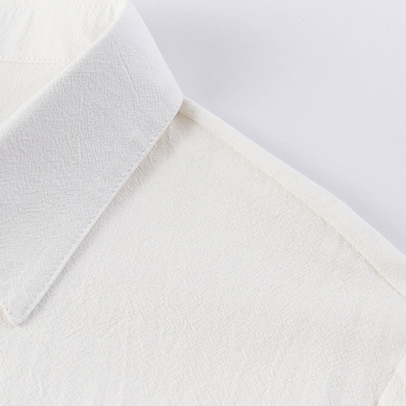 Conjunto casual de 2 piezas Buddha Stones, camisa de color liso con medio botón y pantalón con cordón ajustable, ropa de meditación de algodón para hombre con bolsillos. - image 5