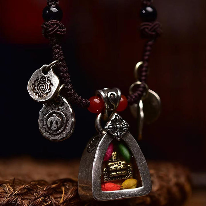 Collar con colgante de cuerda trenzada de la compasión del Buddha Stones de Buda - image 3