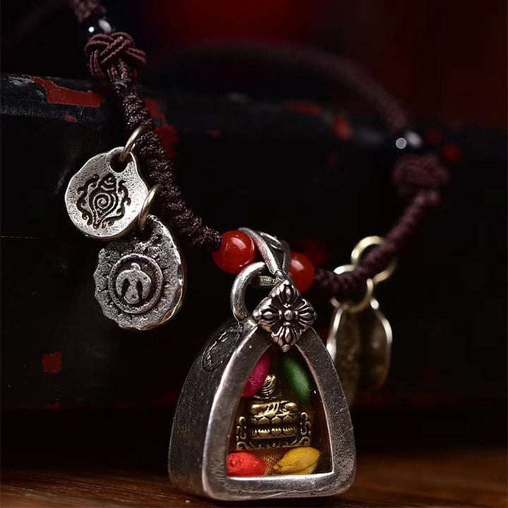 Collar con colgante de cuerda trenzada de la compasión del Buddha Stones de Buda - image 6