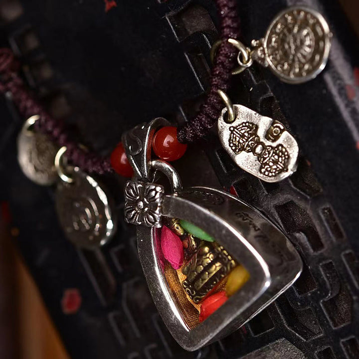 Collar con colgante de cuerda trenzada de la compasión del Buddha Stones de Buda - image 4