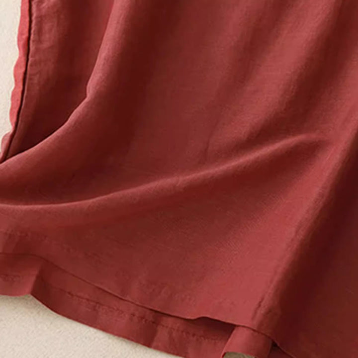 Chaleco sin mangas de cuello redondo para mujer con diseño de patchwork, bordado y Buddha Stones, de color liso y estilo casual. - image 12
