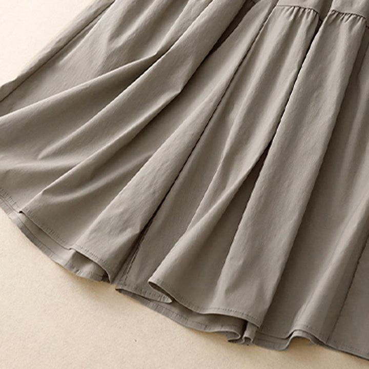 Pantalones casuales sueltos y lisos de algodón elástico para mujer, de Buddha Stones, con pernera ancha y bolsillos, de 7-8 de largo. - image 8