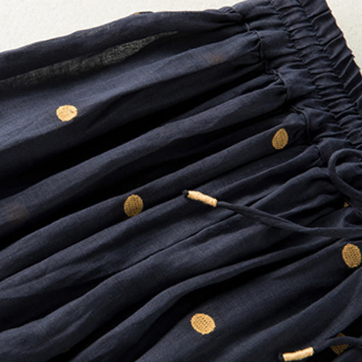 Falda plisada para mujer con estampado artístico de puntos vintage de Buddha Stones - image 18