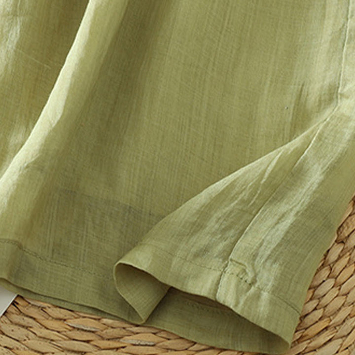 Pantalones anchos de poliéster para mujer, informales, lisos, con forro y cinta elástica, con bolsillos, de Buddha Stones