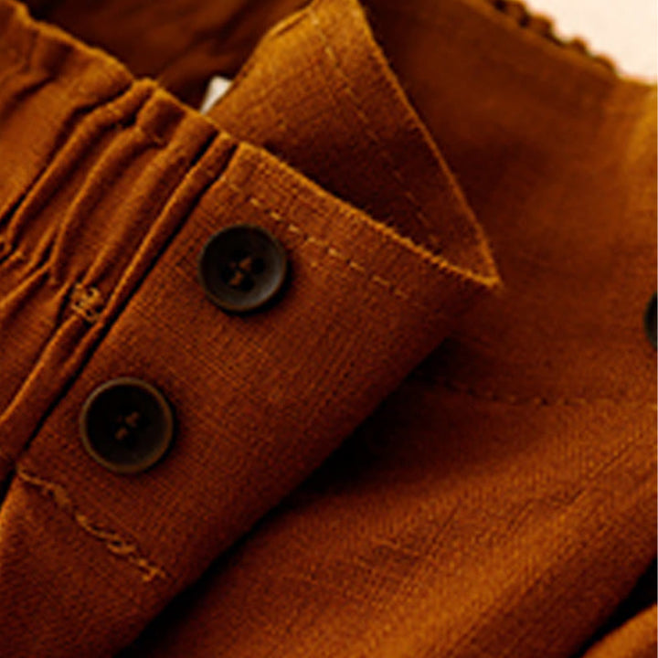 Pantalones cortos de verano para mujer, informales, plisados, lisos, de algodón y lino, con bolsillos, de Buddha Stones - image 5