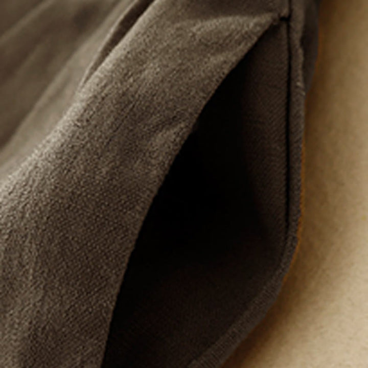 Pantalones cortos de verano para mujer, informales, plisados, lisos, de algodón y lino, con bolsillos, de Buddha Stones - image 10