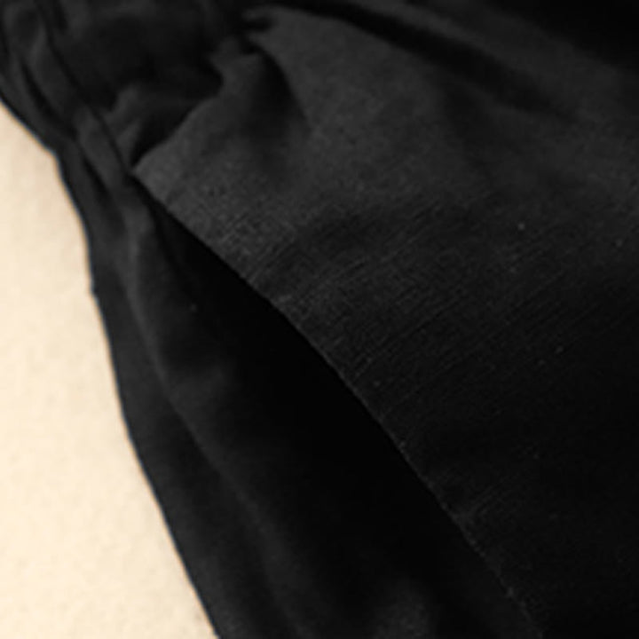 Pantalones cortos de verano para mujer, informales, plisados, lisos, de algodón y lino, con bolsillos, de Buddha Stones - image 24