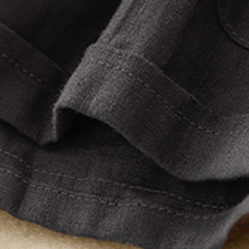 Pantalones cortos rectos elásticos de algodón y lino para mujer, informales, de verano, con bolsillos, de Buddha Stones - image 22