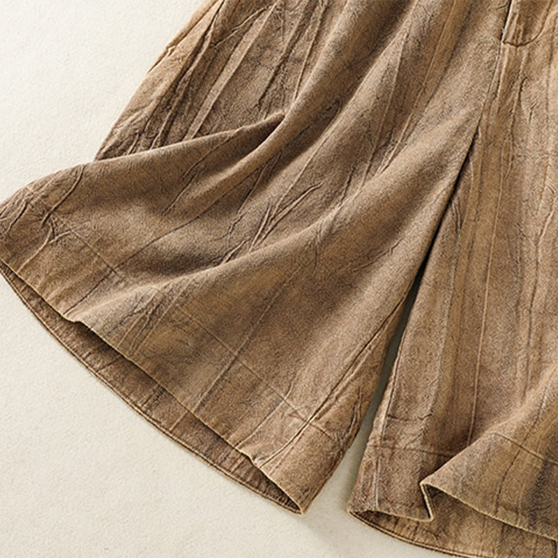 Pantalones cortos casuales de verano con estampado tie-dye de algodón liso para mujer con bolsillos de Buddha Stones - image 5