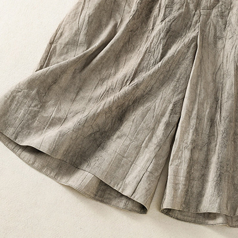 Pantalones cortos casuales de verano con estampado tie-dye de algodón liso para mujer con bolsillos de Buddha Stones - image 15