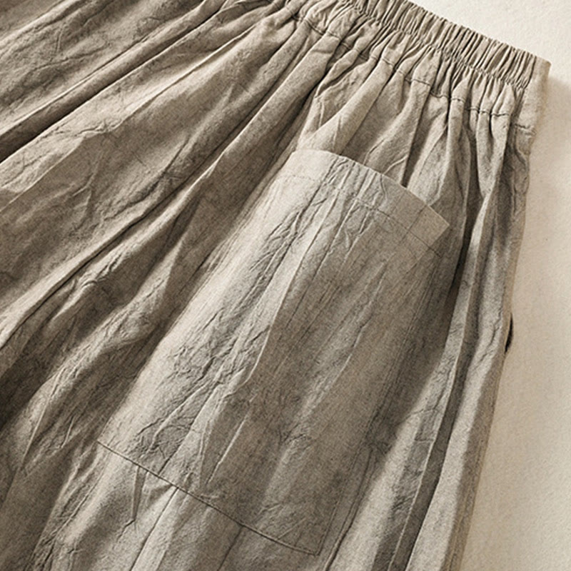 Pantalones cortos casuales de verano con estampado tie-dye de algodón liso para mujer con bolsillos de Buddha Stones - image 13