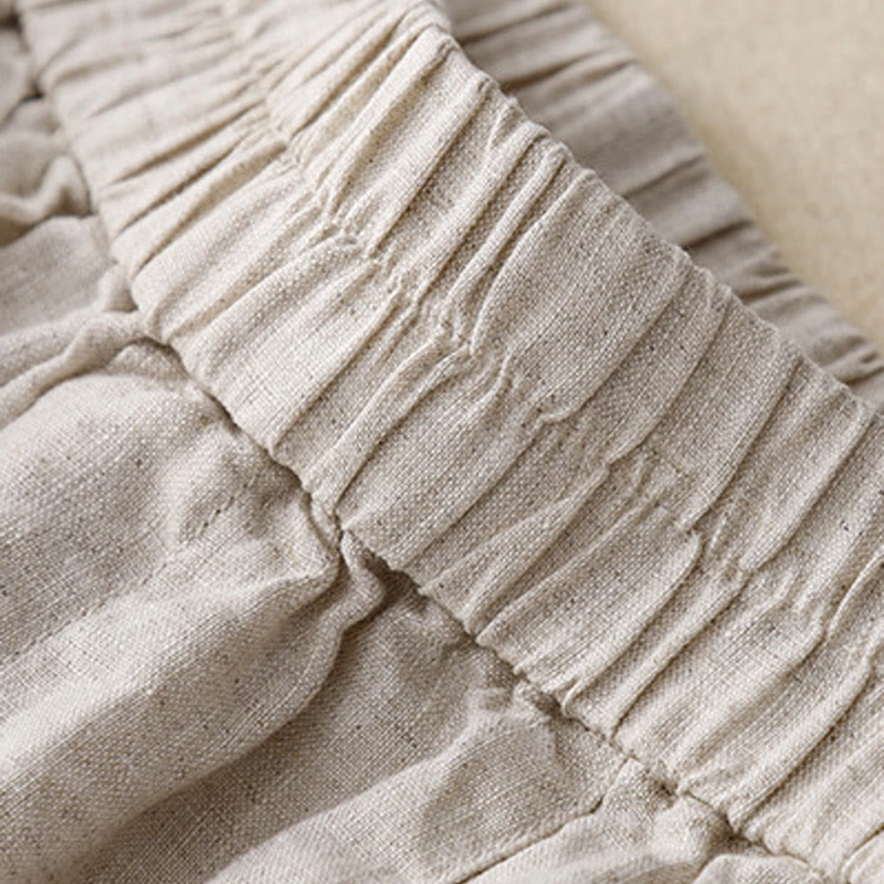 Pantalones cortos de algodón lisos con botones y bolsillos para mujer, estilo casual de verano, con Buddha Stones - image 7