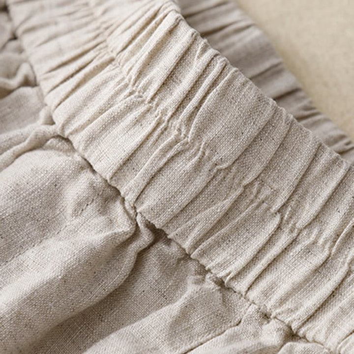 Pantalones cortos de algodón lisos con botones y bolsillos para mujer, estilo casual de verano, con Buddha Stones - image 7