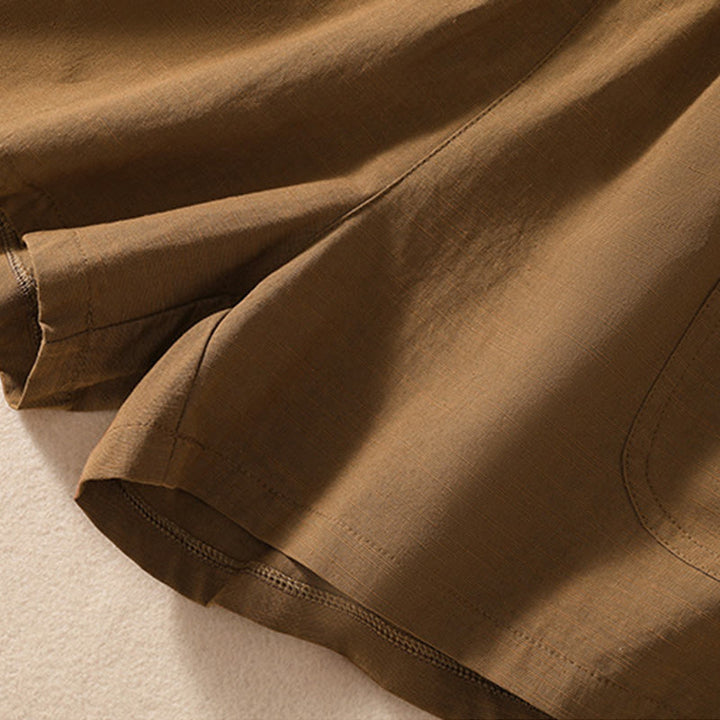 Pantalones cortos de poliéster con cintura elástica y bolsillos para mujer, informales, de verano, con Buddha Stones - image 2