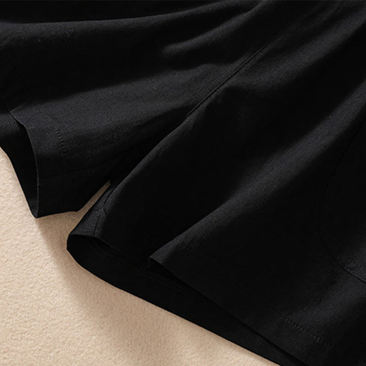 Pantalones cortos de poliéster con cintura elástica y bolsillos para mujer, informales, de verano, con Buddha Stones - image 16