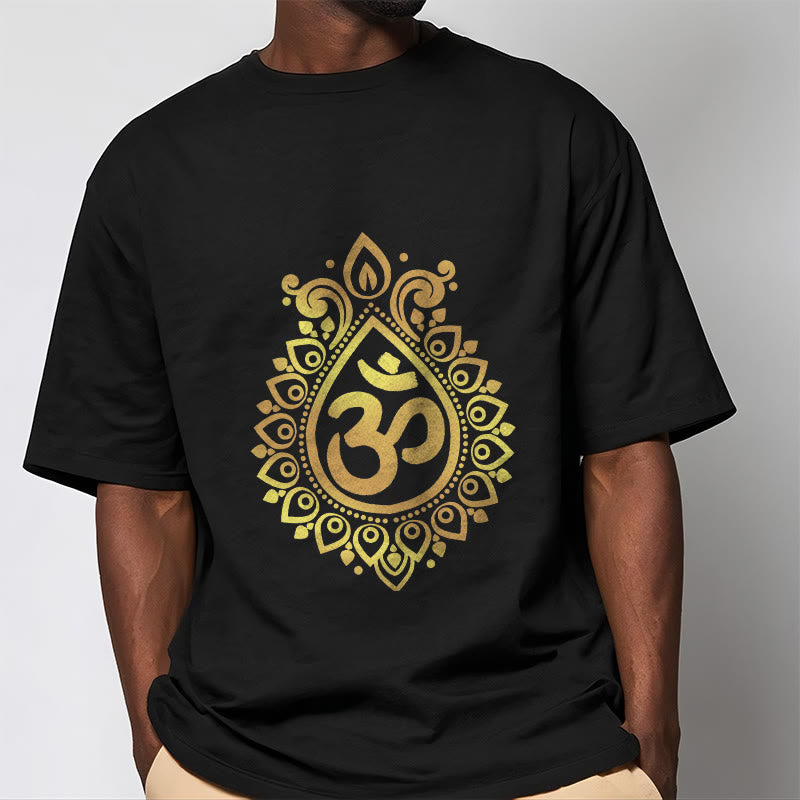 Camiseta con diseño OM de gotas de agua y Buddha Stones - image 1