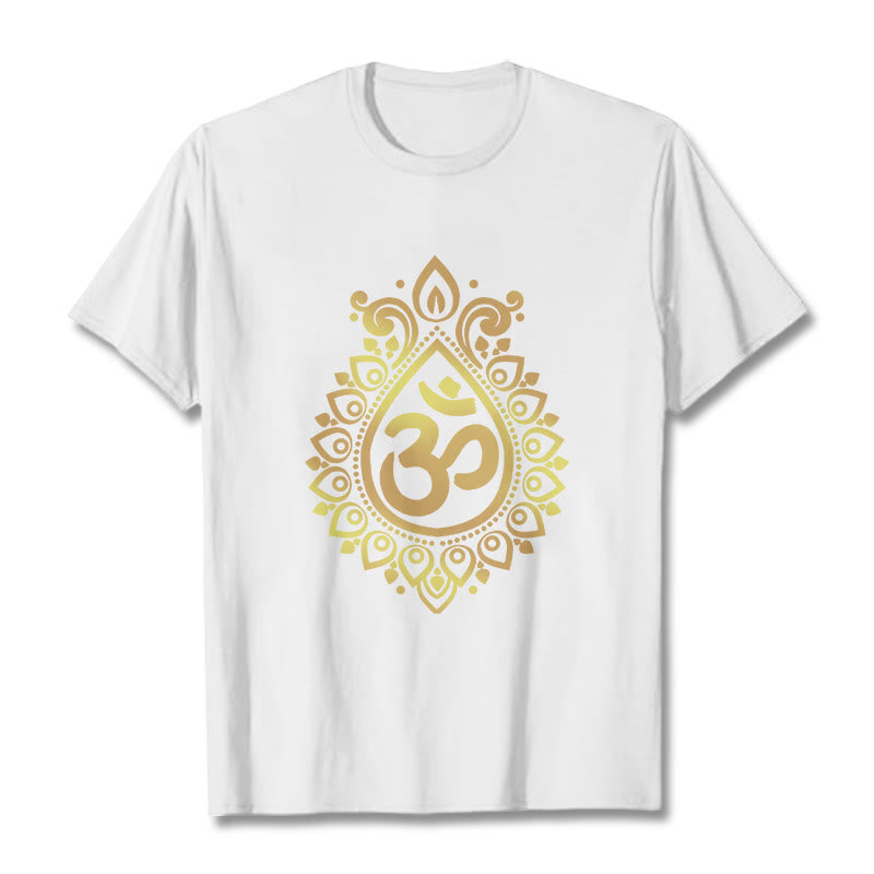 Camiseta con diseño OM de gotas de agua y Buddha Stones - Blanco - 2XL - image 6