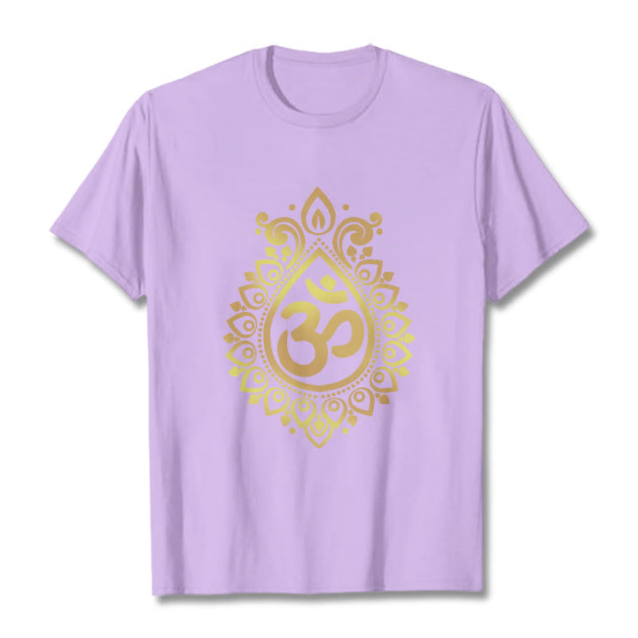 Camiseta con diseño OM de gotas de agua y Buddha Stones - Ciruela - 2XL - image 17