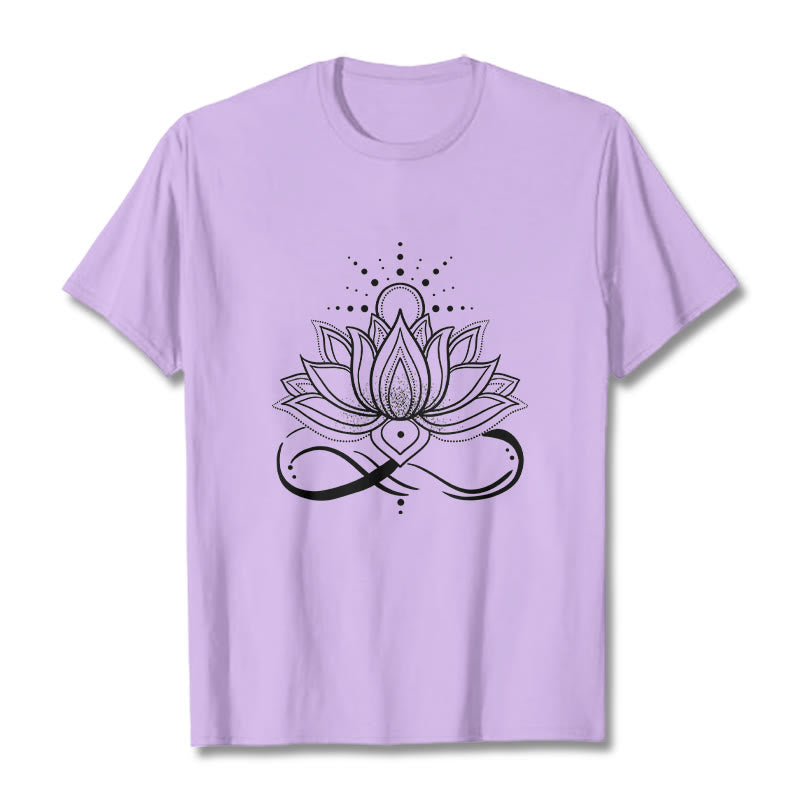 Camiseta con diseño de flor de loto y sol con Buddha Stones - Ciruela - 2XL - image 17