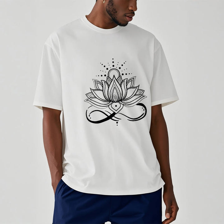 Camiseta con diseño de flor de loto y sol con Buddha Stones - image 9