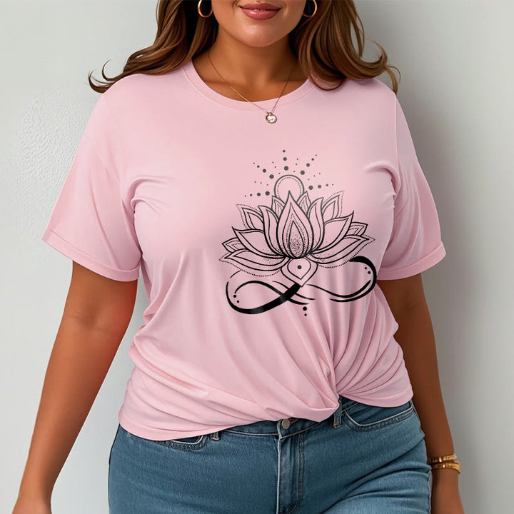 Camiseta con diseño de flor de loto y sol con Buddha Stones - image 14
