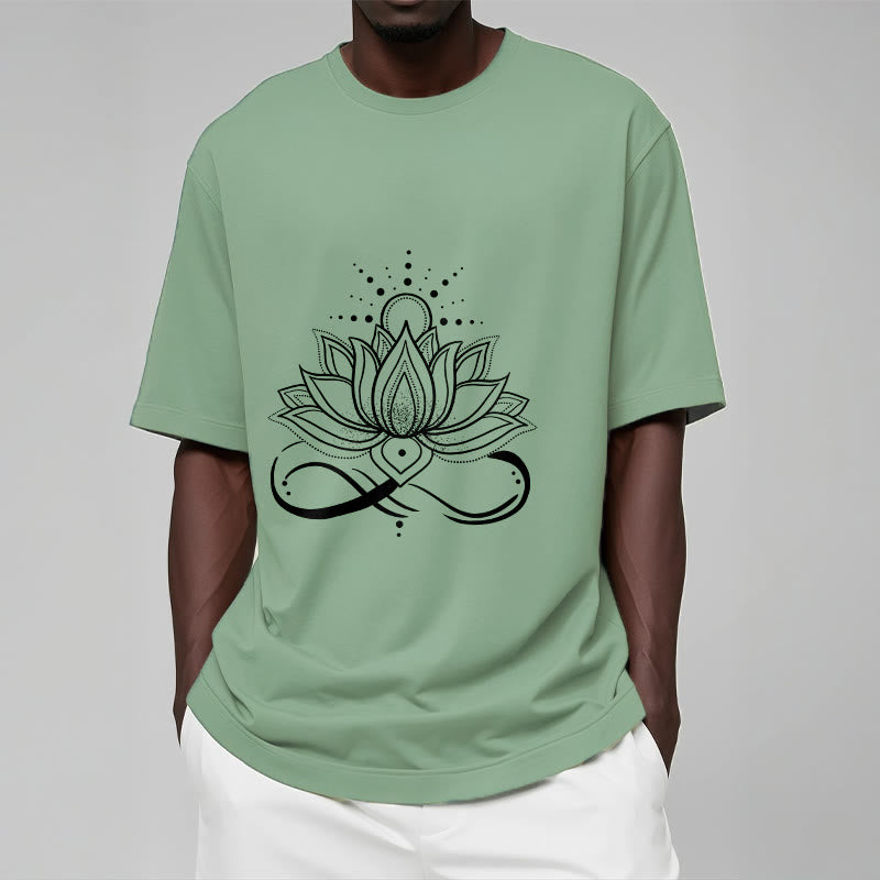 Camiseta con diseño de flor de loto y sol con Buddha Stones - image 16