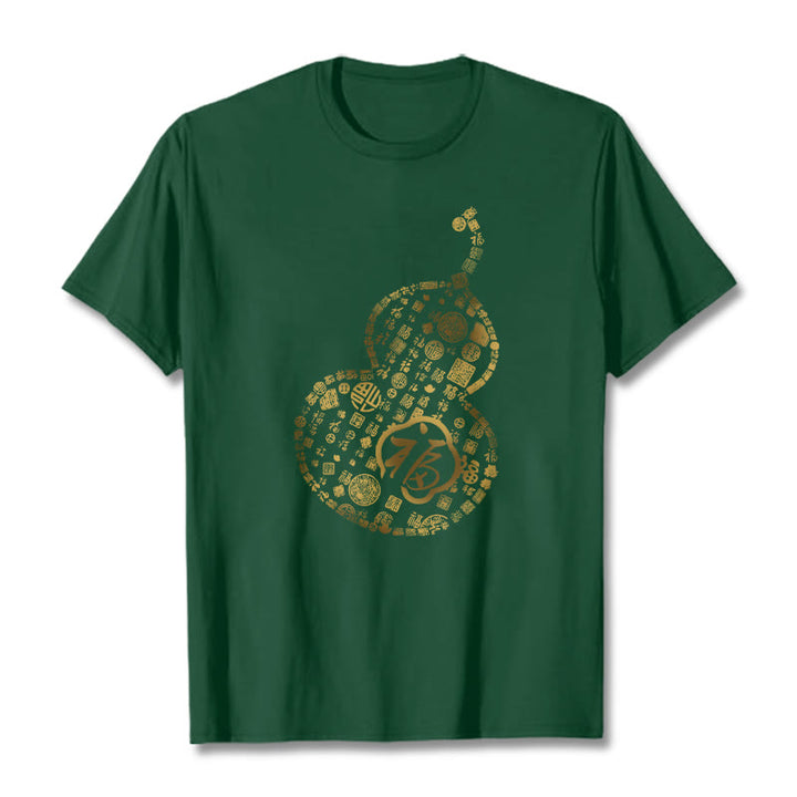 Camiseta con diseño de personaje de calabaza y Buddha Stones - Verde bosque - 2XL - image 11