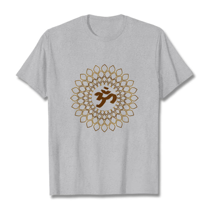 Camiseta con diseño OM de rombos y Buddha Stones - Gris claro - 2XL - image 20