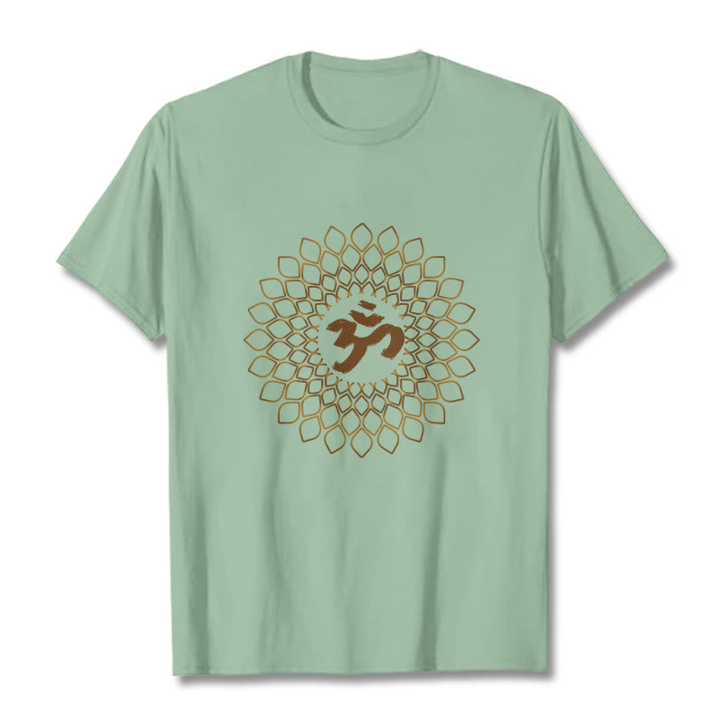 Camiseta con diseño OM de rombos y Buddha Stones - Verde pálido - 2XL - image 15