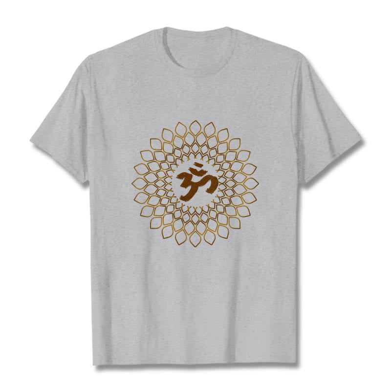 Camiseta con diseño OM de rombos y Buddha Stones - Gris claro - 2XL - image 19