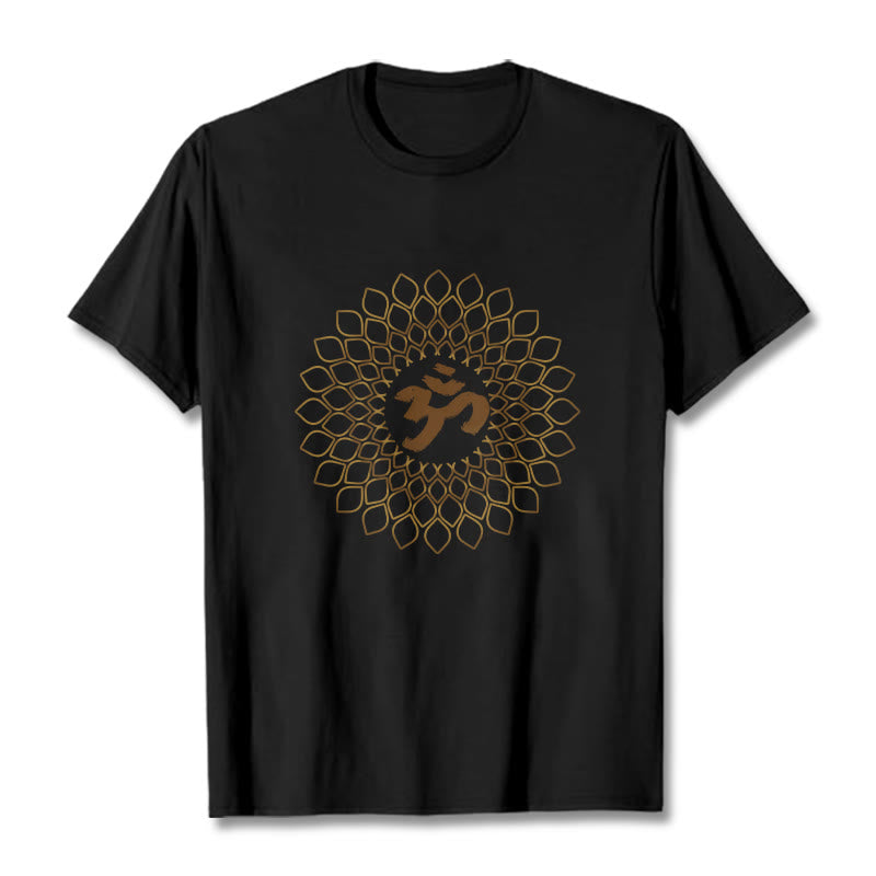 Camiseta con diseño OM de rombos y Buddha Stones - Negro - 2XL - image 5
