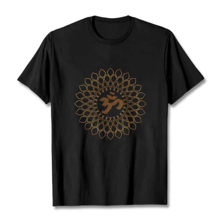 Camiseta con diseño OM de rombos y Buddha Stones - Negro - 2XL - image 5