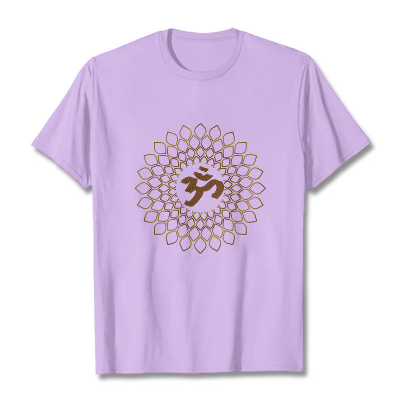 Camiseta con diseño OM de rombos y Buddha Stones - Ciruela - 2XL - image 17
