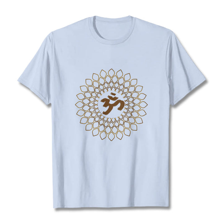 Camiseta con diseño OM de rombos y Buddha Stones - Cian claro - 2XL - image 19