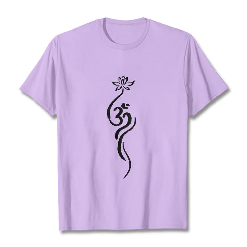 Camiseta con diseño Om de flor de loto y Buddha Stones - Ciruela - 2XL - image 16