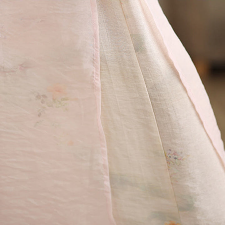 Pantalones anchos de algodón para mujer con bolsillos y estampado vintage de plantas y Buddha Stones de primavera, de doble capa - image 26