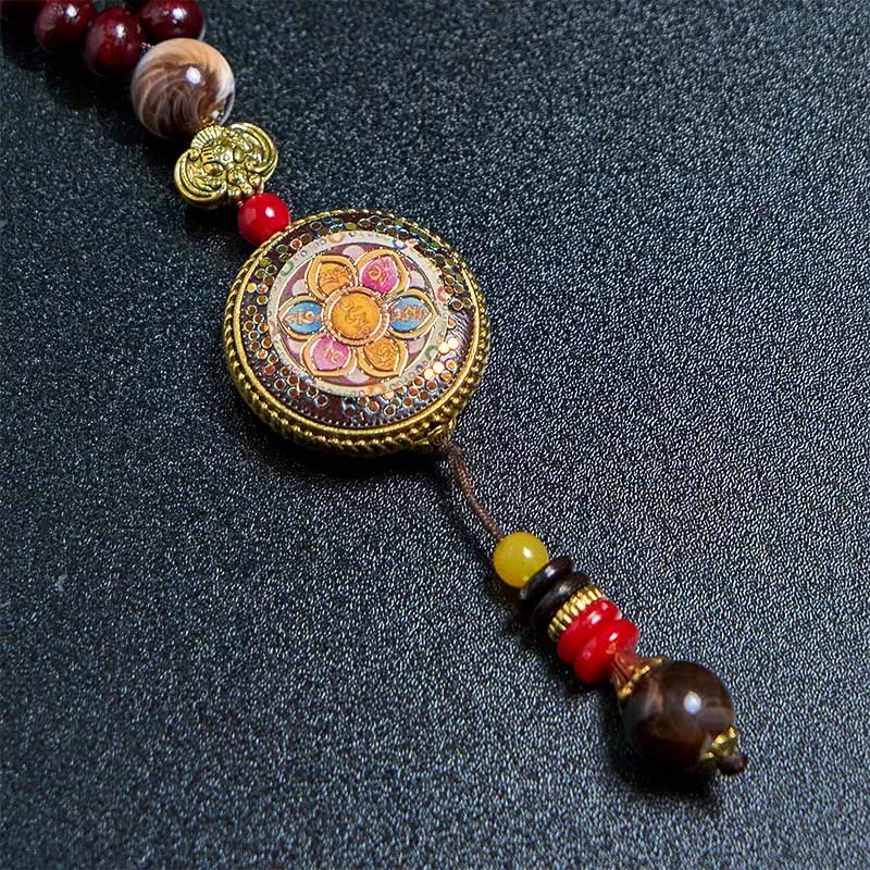 Buddha Stones, cuentas de madera tibetanas hechas a mano, Om Mani Padme Hum Samantabhadra Bodhisattva, colgante de collar de pureza - image 14