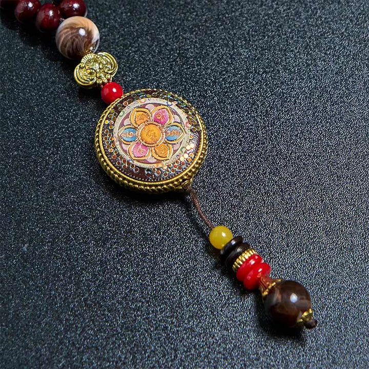 Buddha Stones, cuentas de madera tibetanas hechas a mano, Om Mani Padme Hum Samantabhadra Bodhisattva, colgante de collar de pureza - image 14