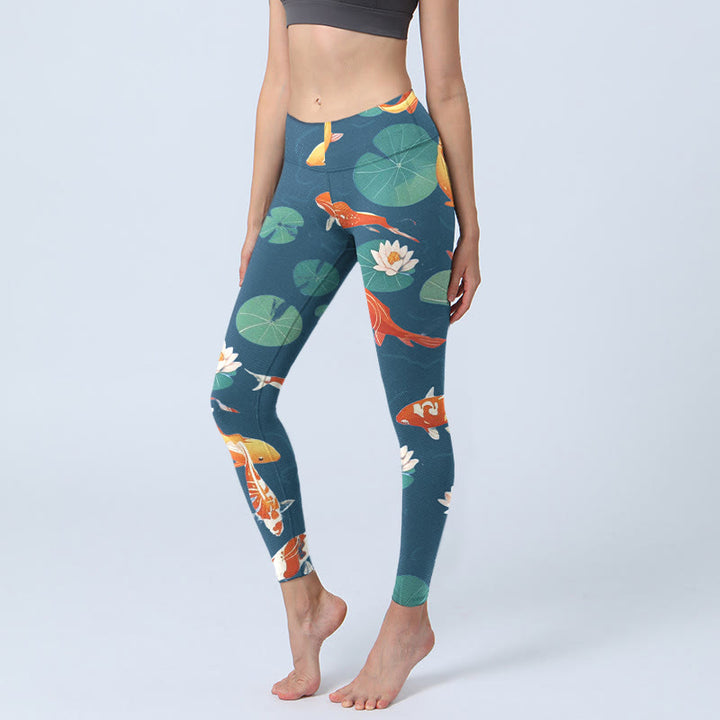 Leggings de yoga para mujer con estampado de Buddha Stones - Verde azulado - US18，UK/AU22，EU50 (4XL) - image 0