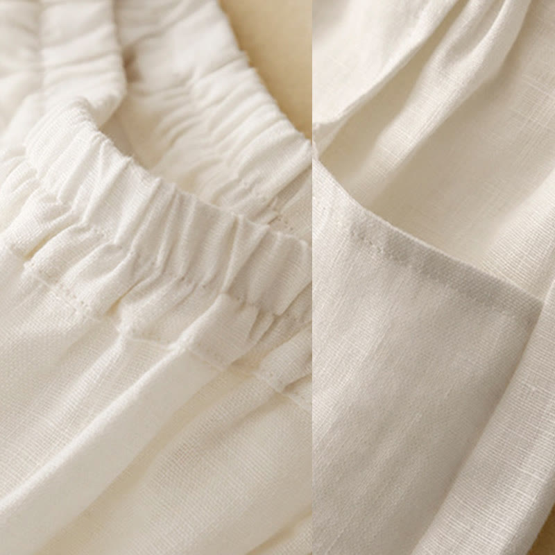 Pantalones tobilleros de color liso para mujer con bolsillos , de Buddha Stones, ideales para el verano. - image 10