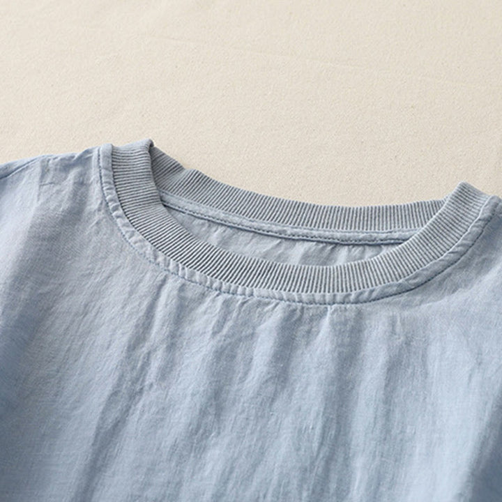 Camiseta de manga corta de poliéster para mujer con cuello redondo y diseño de Buddha Stones. - image 1