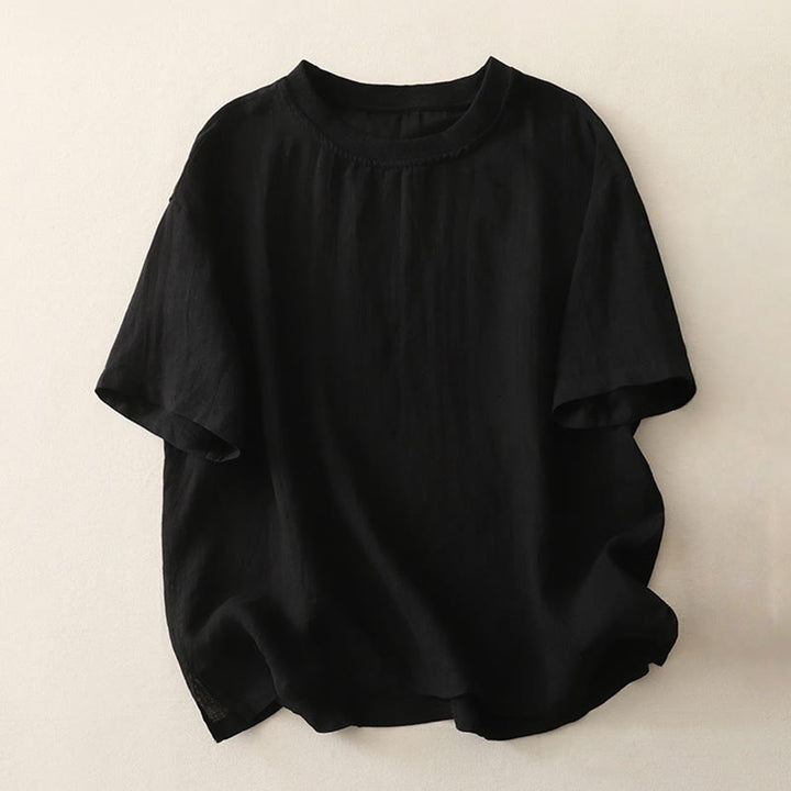 Camiseta de manga corta para mujer con cuello redondo y diseño de Buddha Stones. - Negro - US14，UK/AU18，EU46 (2XL) - image 8