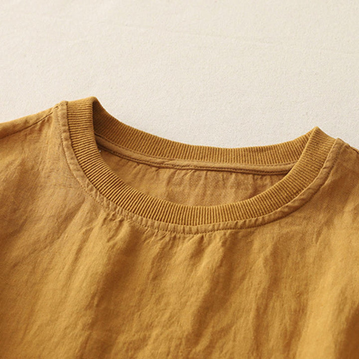 Camiseta de manga corta de poliéster para mujer con cuello redondo y diseño de Buddha Stones. - image 13