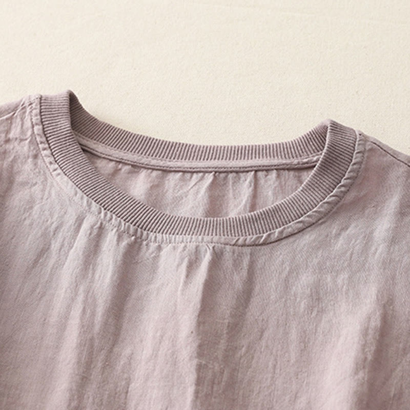 Camiseta de manga corta de poliéster para mujer con cuello redondo y diseño de Buddha Stones. - image 21