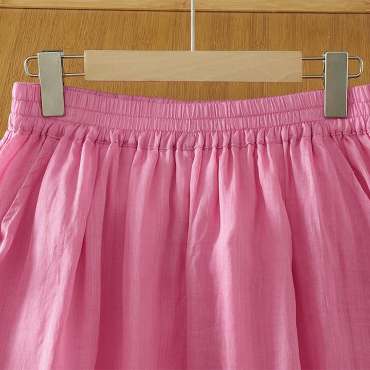 Pantalones harén de lino y algodón para mujer, hasta el tobillo, con bolsillos, diseño sencillo, color puro, Buddha Stones Commute - image 16