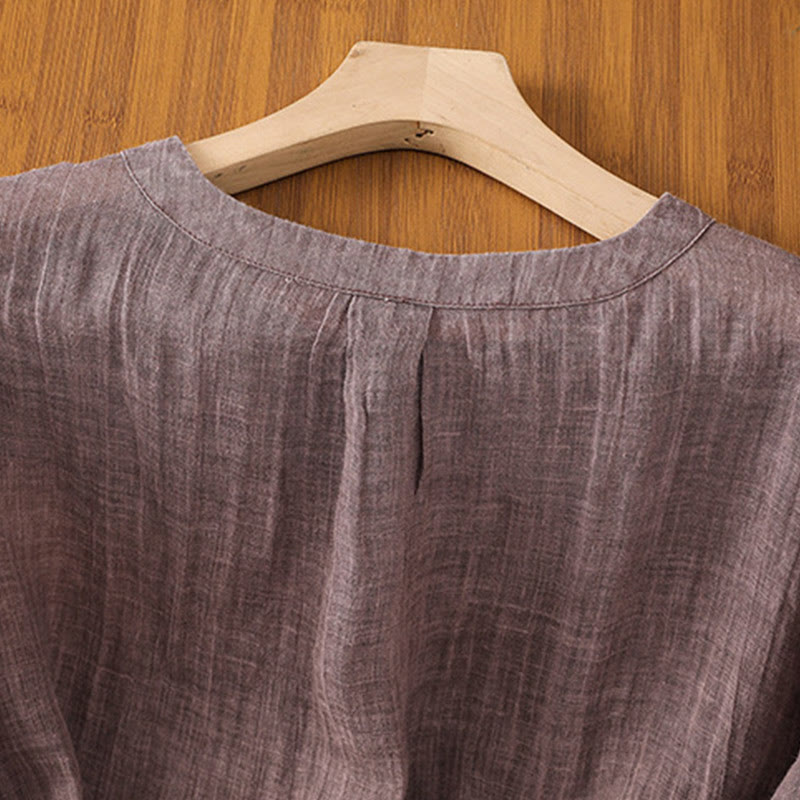Camiseta de manga tres cuartos para mujer, estilo casual de verano, con cuello redondo y estampado de Buddha Stones. - image 13