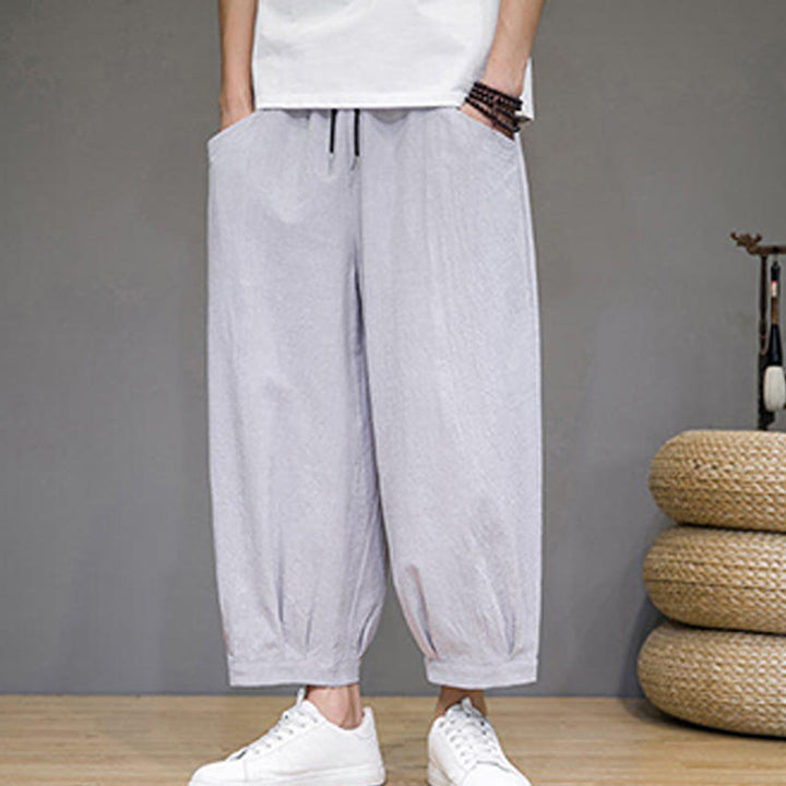 Pantalones capri cortos de algodón con bolsillos para hombre de Buddha Stones - image 17