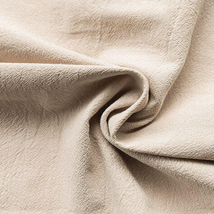 Camisa de algodón de manga corta para hombre, diseño de botones de rana, estilo Tang de verano con Buddha Stones - image 1